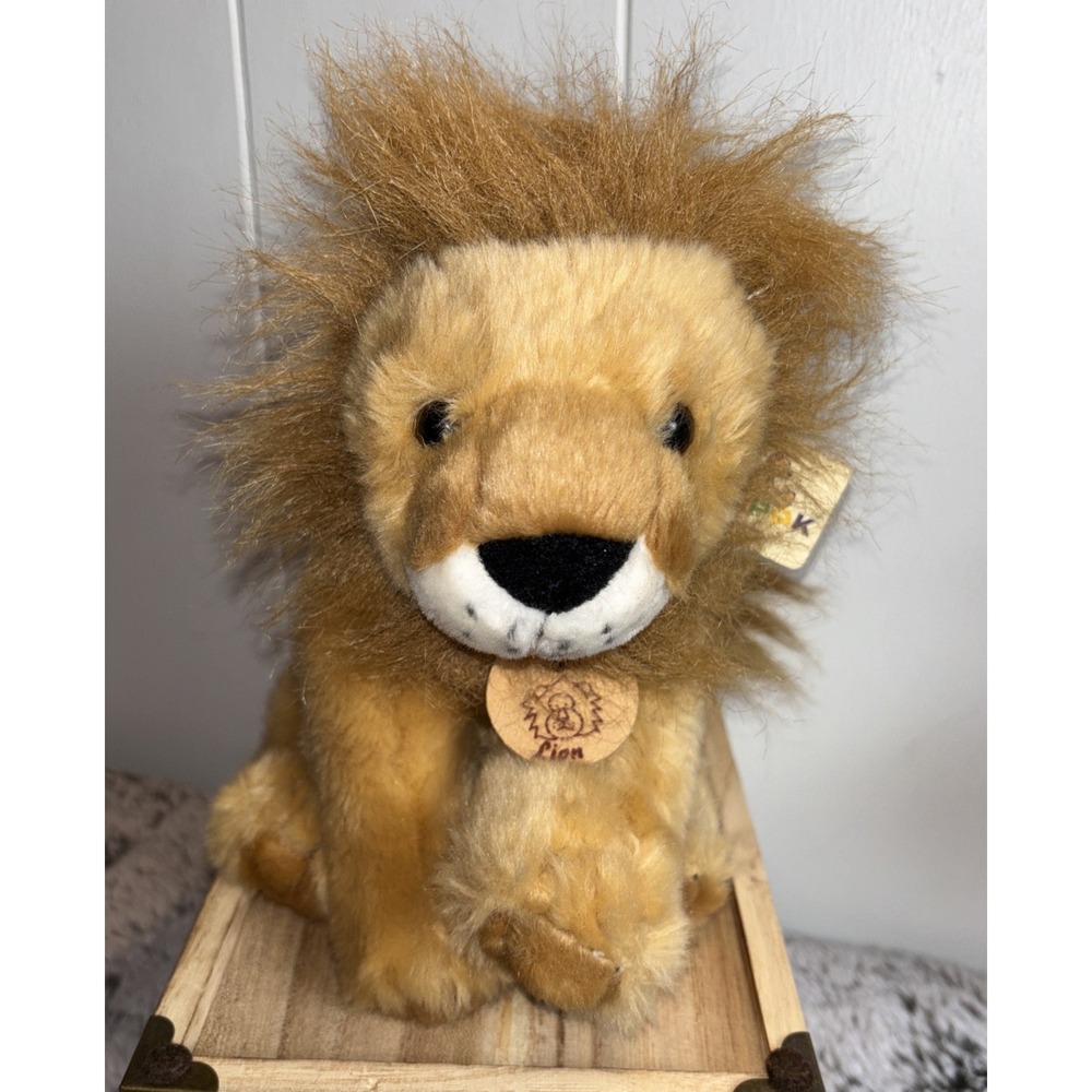 Unipak Lion Plush Sitting Down Stuffed Animal 8" with tags